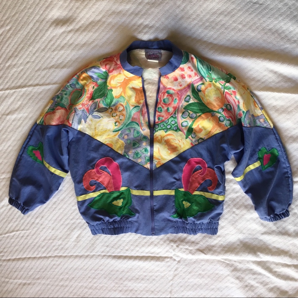 Floral bomber jacket